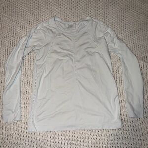 Athleta White Athletic Breathable Lightweight Long Sleeve Tee Sz  M